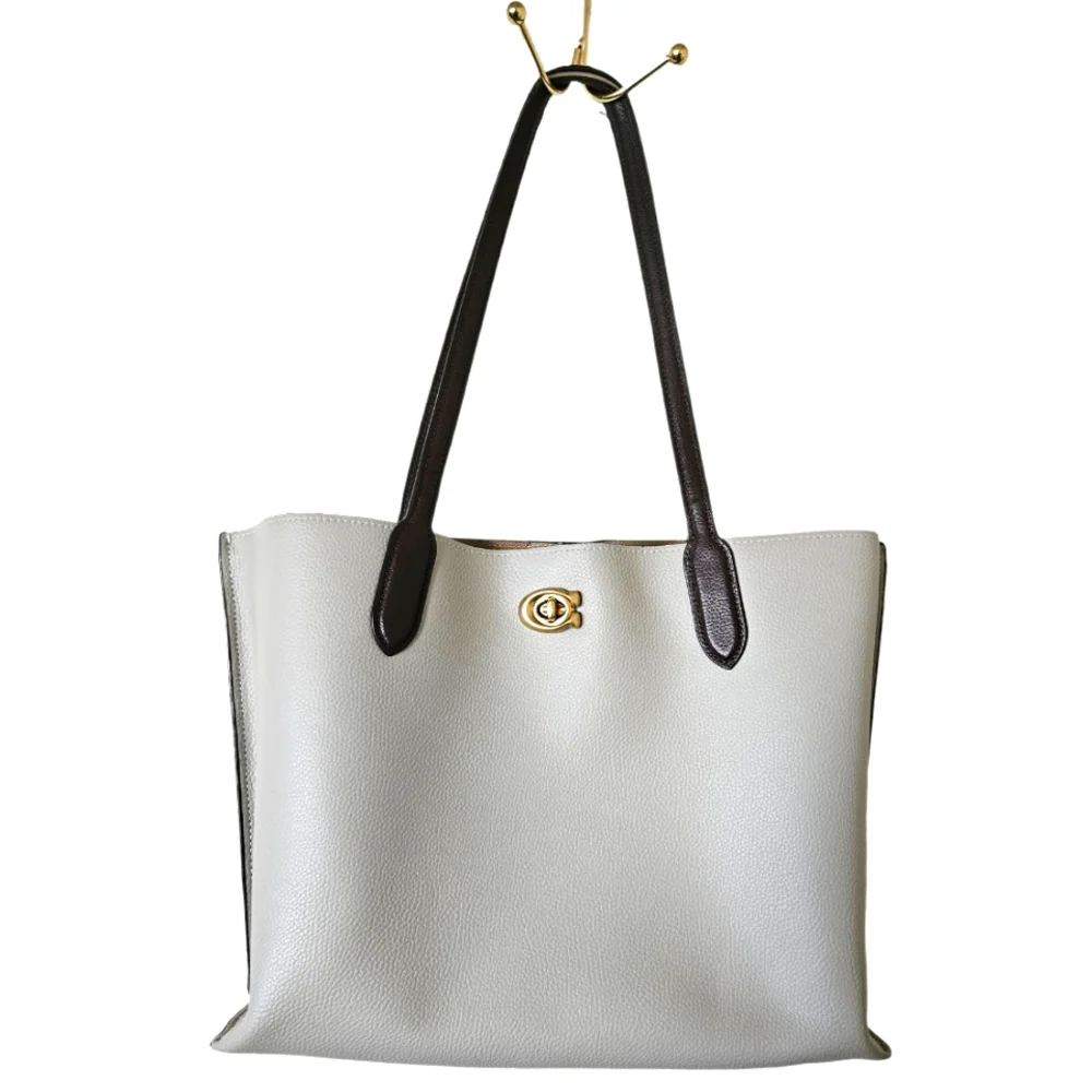 Coach Willow Colorblock Signature Interior Leather Tote in Dove Grey-C0692